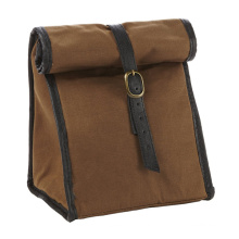 Herren Klassische Roll Top Canvas Isolierte Lunchbox Tasche